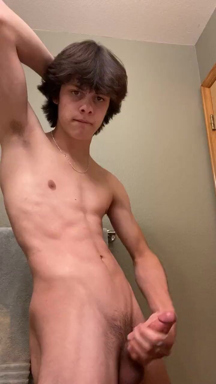 Jonah poses and strokes his hard dick