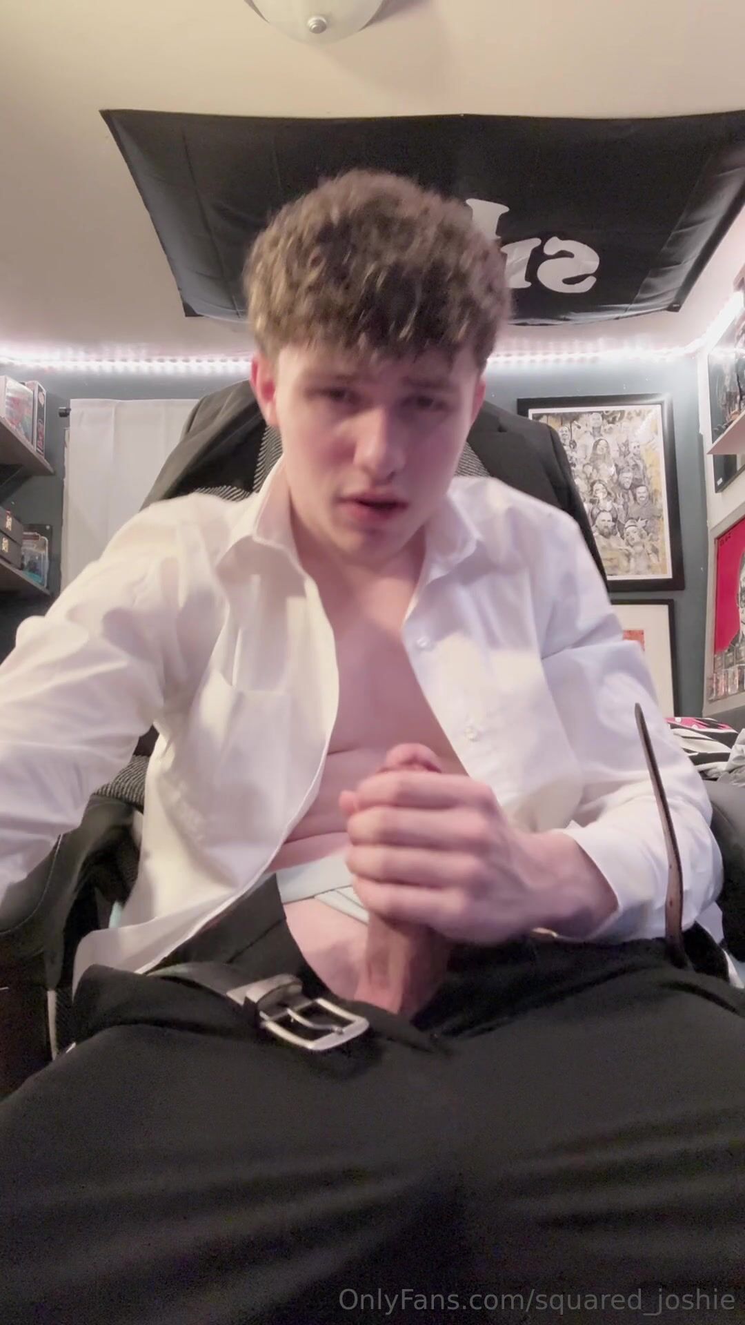 Josh cumming in a suit video