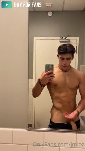 Josh loz nude mirror selfie jerking cock