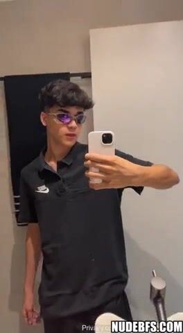 Joshua flaunts his twink cock for daddy