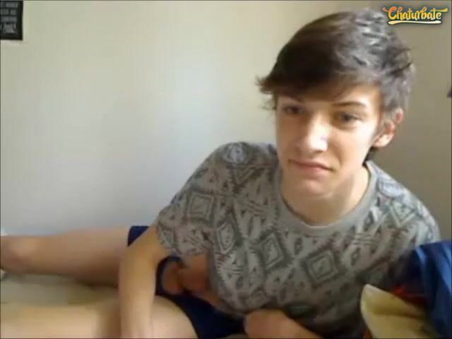 Amateur twink cums hard solo 15