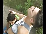 Latino boys have sex in the jungle