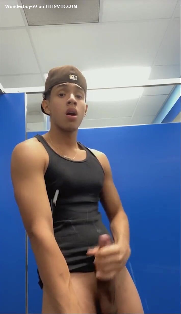 Latino teen swallows his hot creamy cum