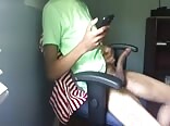 Latino twink porn takes care of the big outline in his sweats