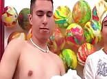 Latinos love gay gangbang action