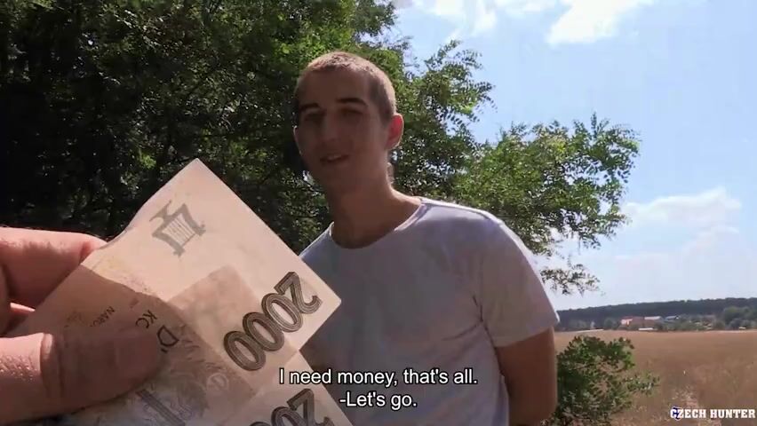 Car breakdown boy takes raw cock