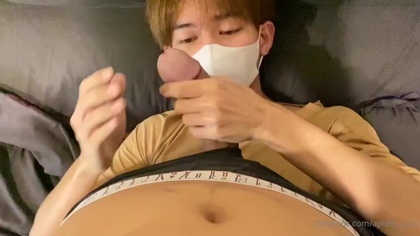 Hung asian boy gets satisfied