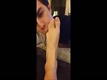 Feet licked, sucked & cummed on