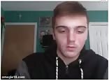 Long dong straight twink jerks his cock