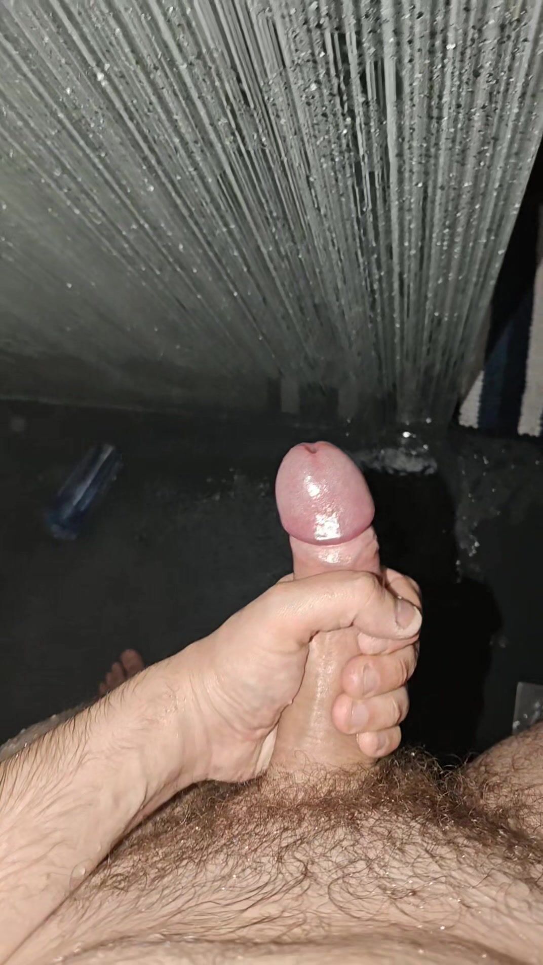 Loud shower moaning cumshots