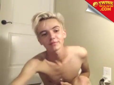 Blond boy cums on cam 3