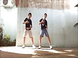 Boys have fun dancing