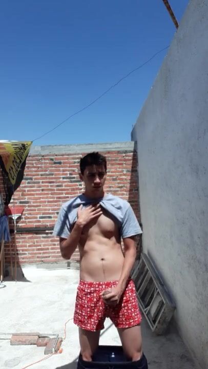 Latin boy solo masturbation