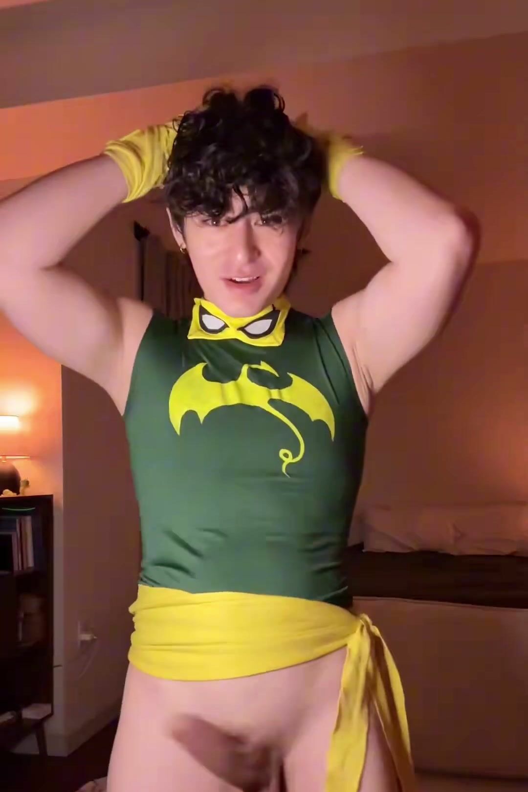 Mixed asian college boy 3 halloween costume