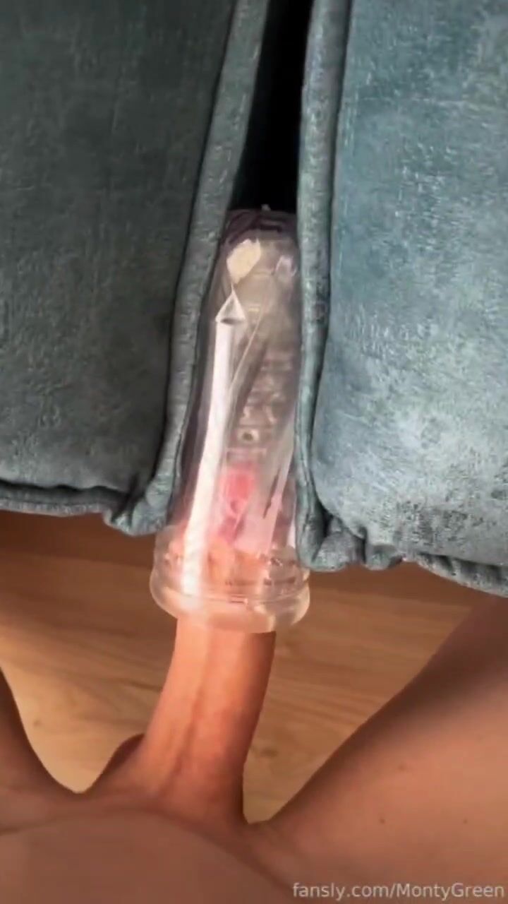 Monty green cums hard with fleshjack