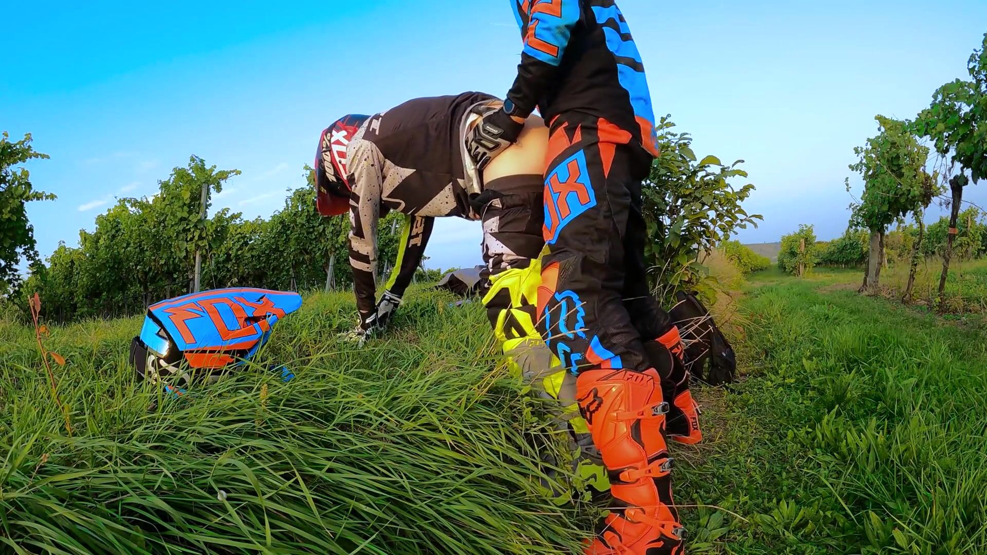 Motocross buds bareback fuck