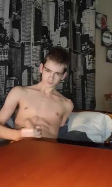 Teen twink masturbates with eye rolling ecstasy