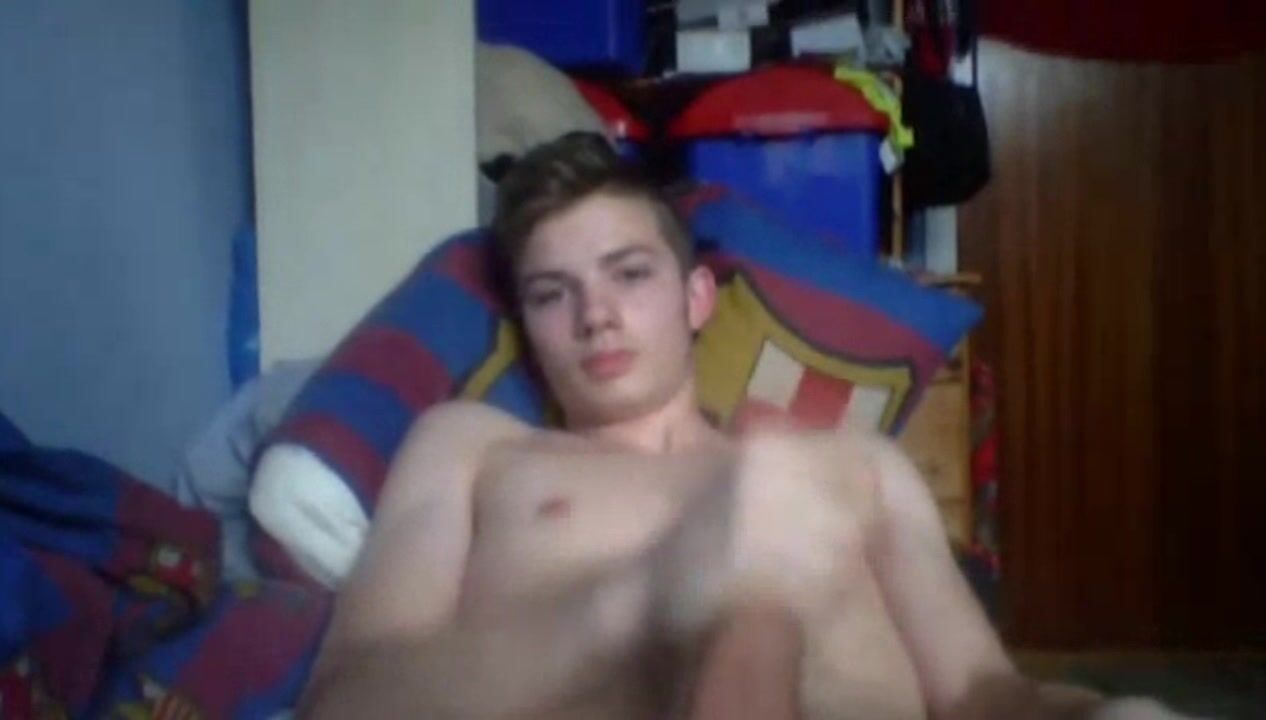 Teen guys solo masturbation session