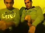 Twink buddies jerking each other