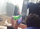 My friend jerks off caught straight boy porn
