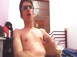 Brazilian twink jerks his cock