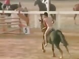 Twink barebacks muscle daddy cock on horse