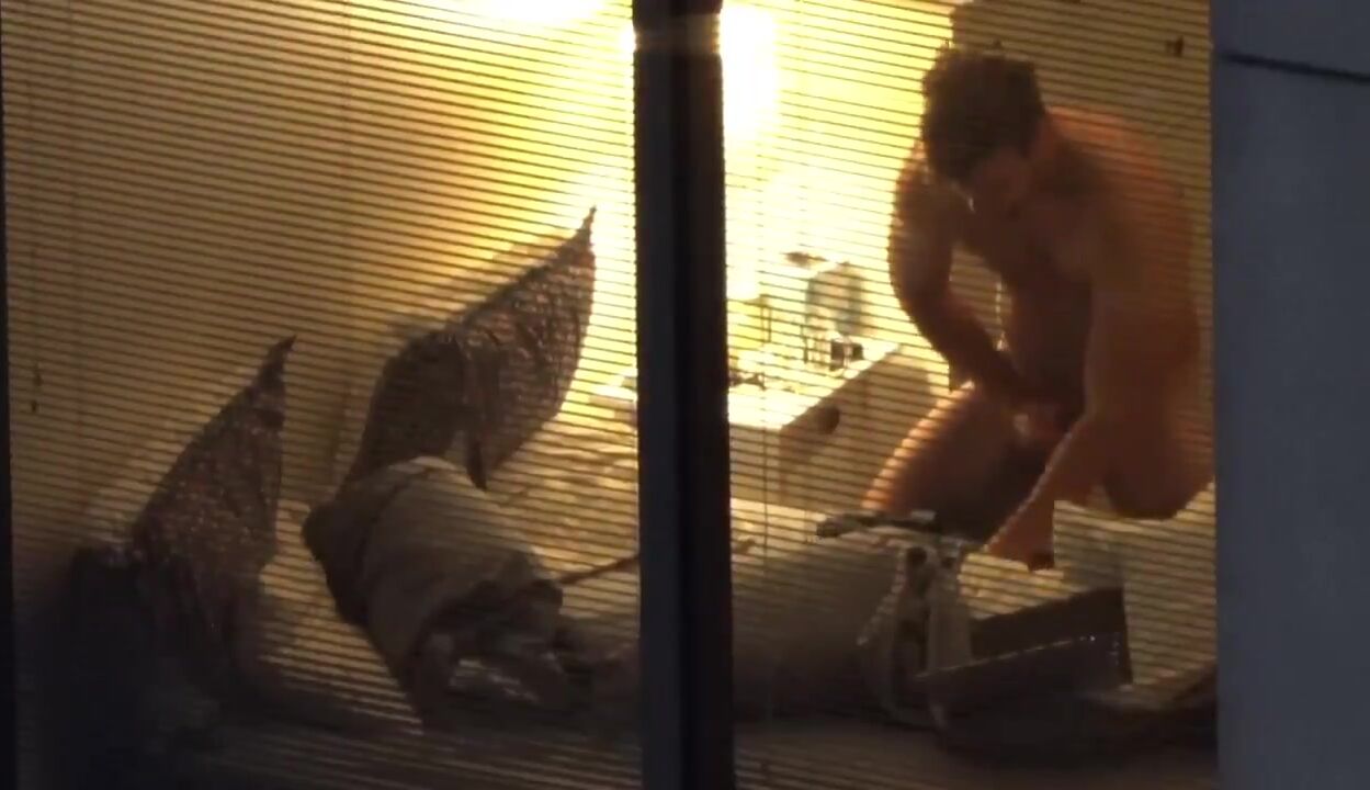 Neighbor caught wanking off