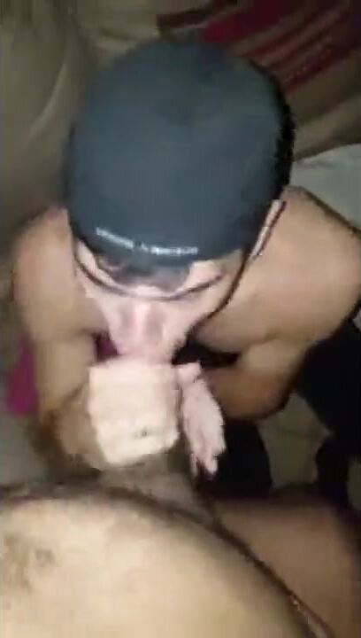 Daddy's cock gets milked by neighbor son
