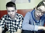Nerdy twink boyfriends 69 suck cam show together