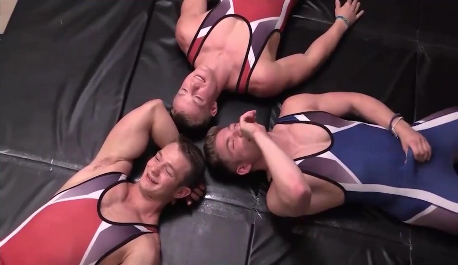 Warm up wrestling exercises end with sperm