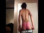 Nice butt - teenboy with girl's panties