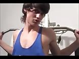 Nice gym boy wank and cum