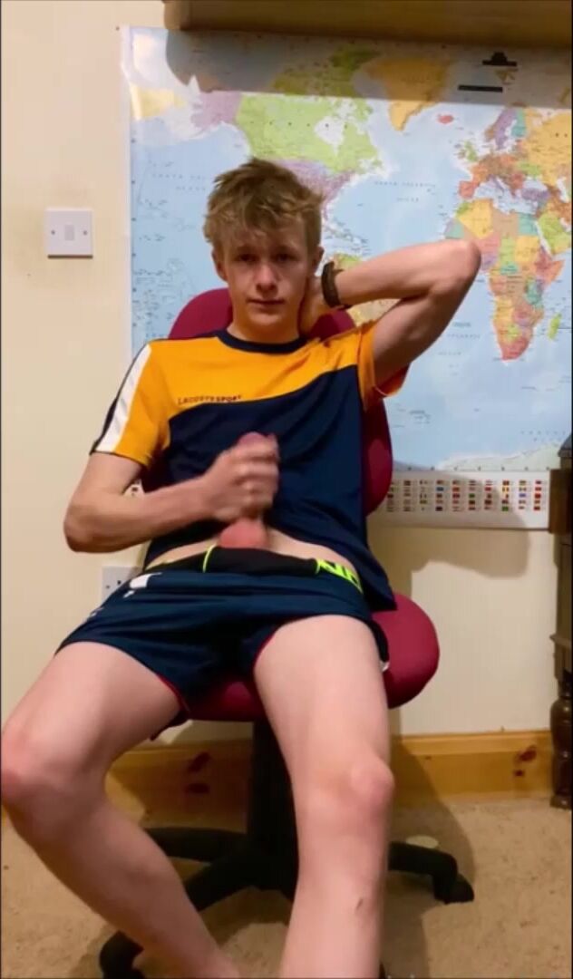 Soccer twink caught you peeking at his cock
