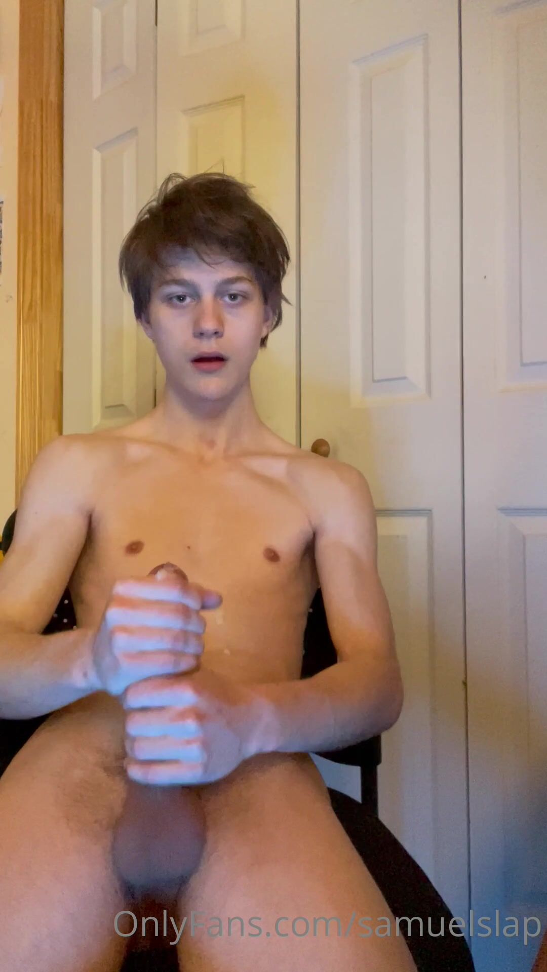 Teen boy shows off 3