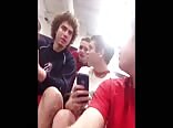 Embarrassing then funny twink tube action