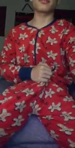 Onesie boy with big cock