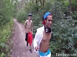 Outdoor gay teens selfie fun