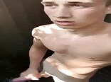 Gay boys fuck in outdoor shower