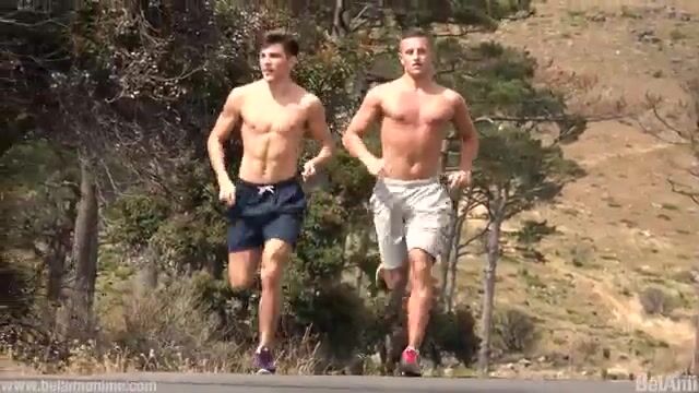 Sexy face takes perfect pace in gay bareback action
