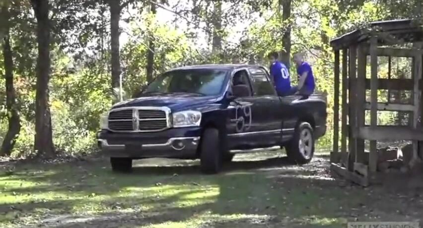 Pickup truck bareback twink orgy