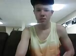 Blond teen boys humping pillow hard