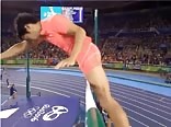 Pole vaulter's penis hits the bar in rio 2016