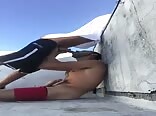 Outdoor public gay teen action