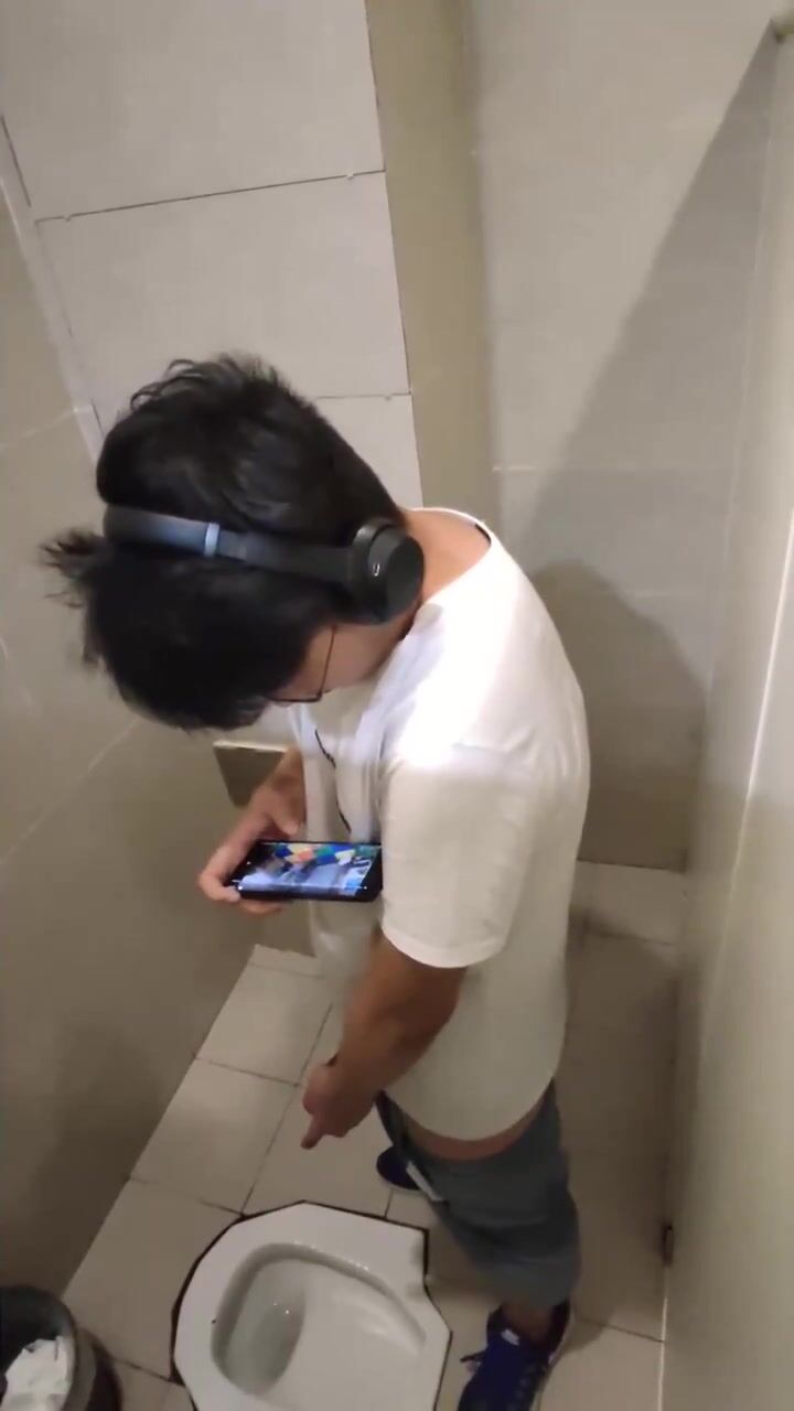 Public toilet wank caught porn