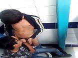 Public washroom cock sucking session