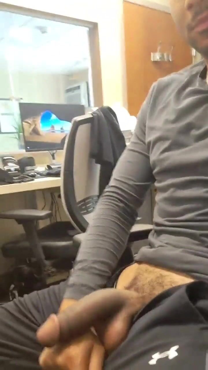 Big dick pulled out at work in gay porn tube