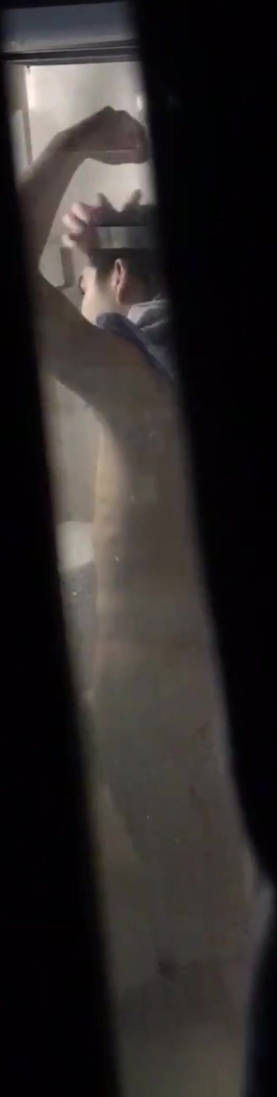 Spying on hot neighbor showering