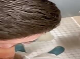 Wc quickie: blowjob action