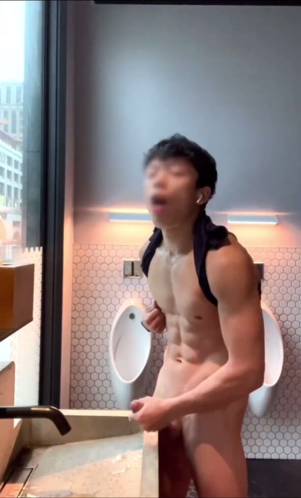 Hot asian twink jerks his cock 3