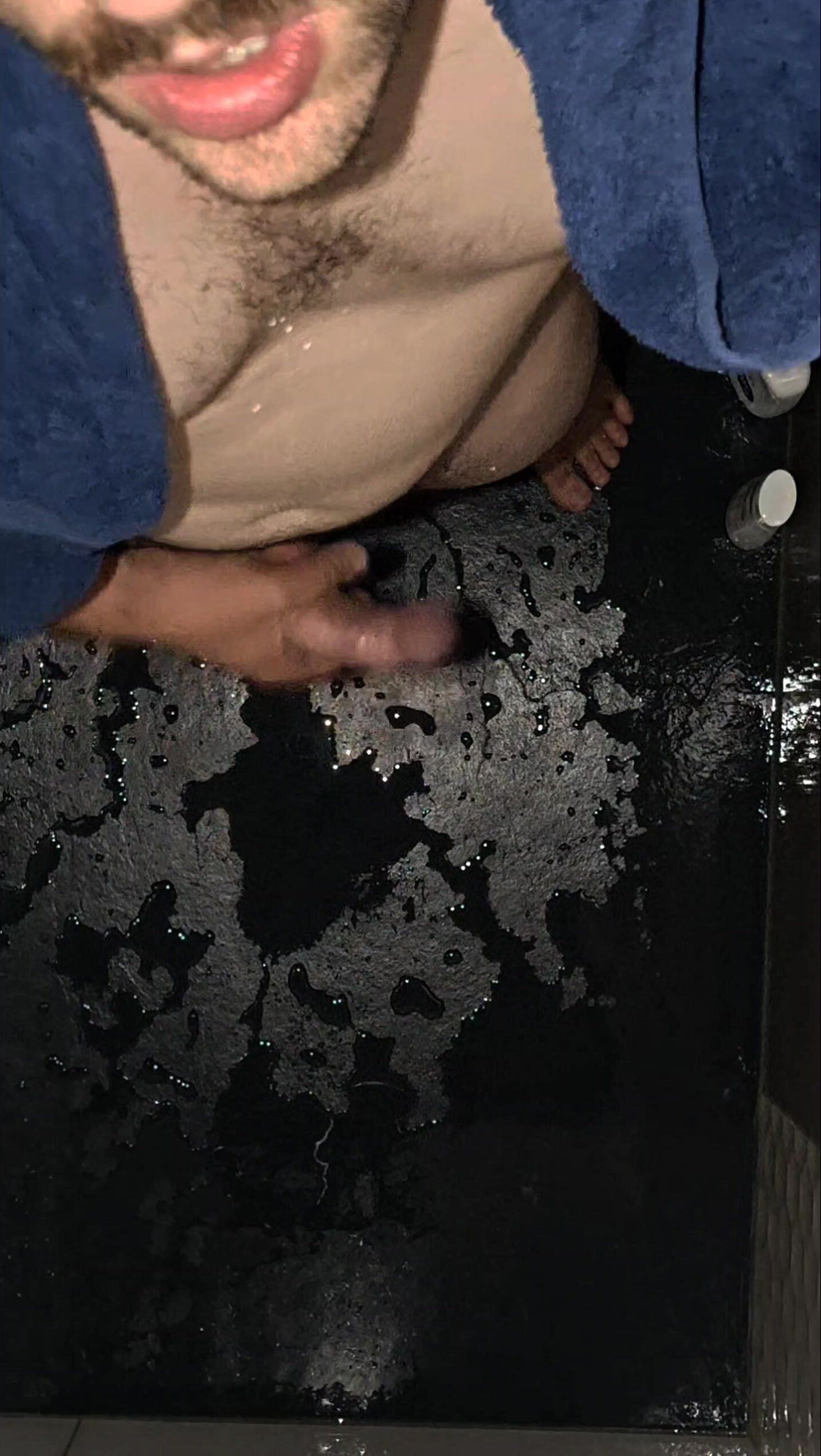 Twink daddy muscle bareback cock shower cum